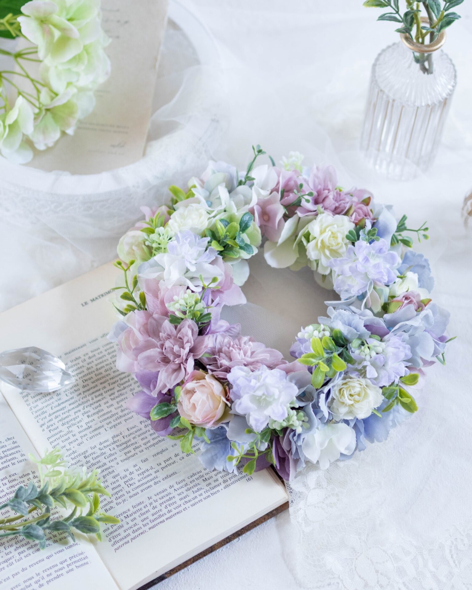 お花いっぱい微笑みのリース